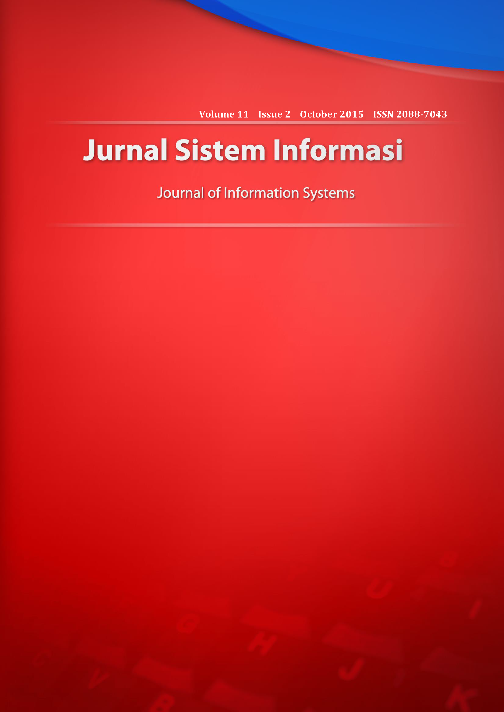 Vol No Jurnal Sistem Informasi Journal Of Information System Jurnal Sistem
