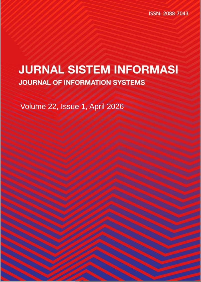 					View Vol. 22 No. 1 (2026): Vol. 22 No. 1 (2026): Jurnal Sistem Informasi (Journal of Information System)
				
